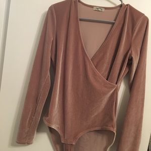 Madewell Velvet Bodysuit Size M